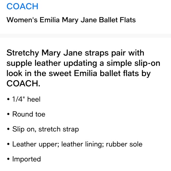 New Coach in box Women's Black Ballet Flats size 10 - Picture 9 of 11